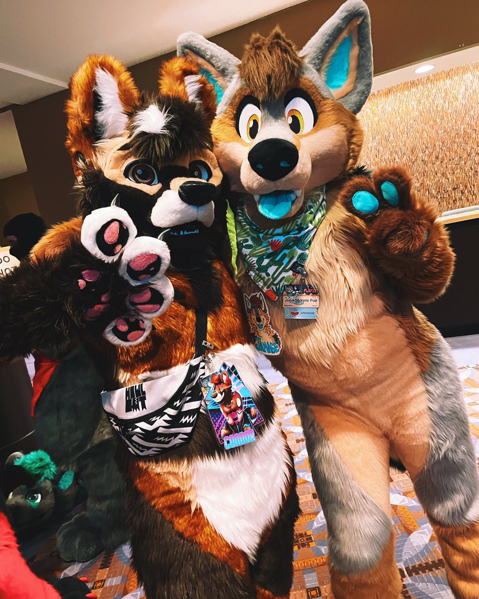 Cloudian0's tweet photo. BOOF I love your dances @JamageArts ! 🥰 tysm for letting me get a picture with you!
🏷 #furfest #furfest2021 #furrymachine https://t.co/VZ9IEmdmz0