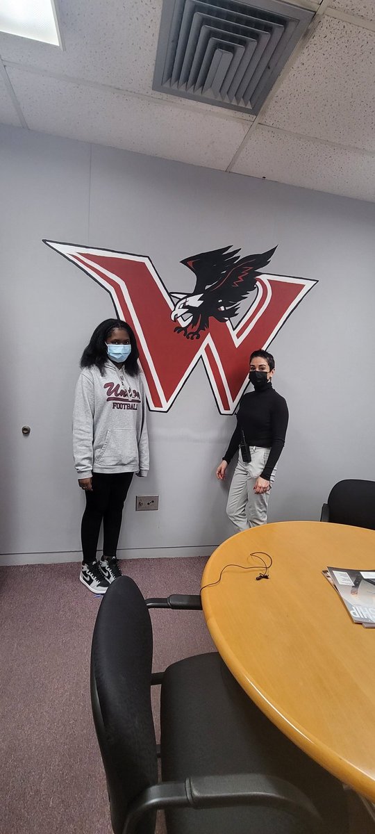 Beautiful artwork for my office, thank you to senior student Aglae C. #whshawks