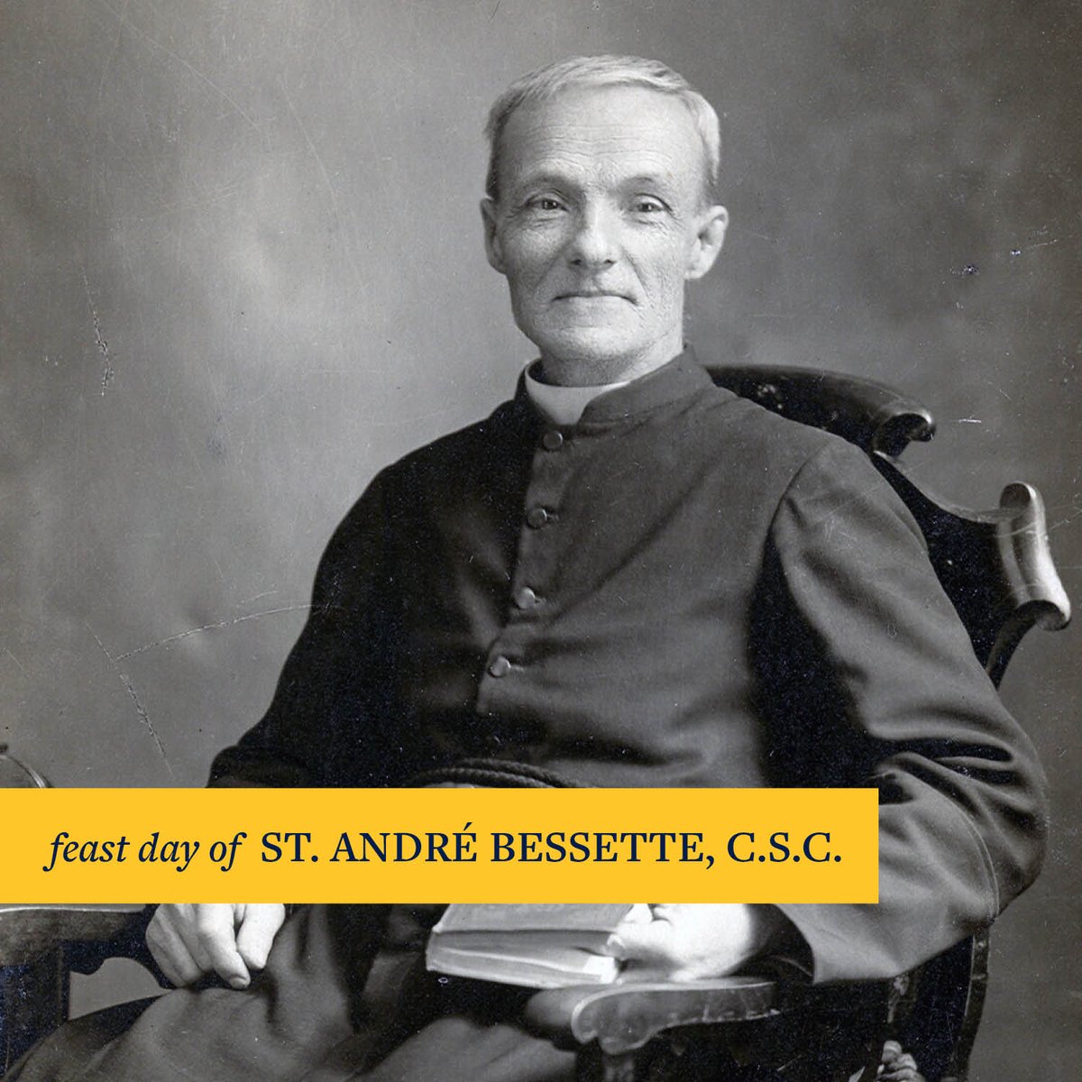Today we celebrate the feast day of St. André Bessette, C.S.C. Br. André served as a humble doorkeeper at Notre Dame College in Montreal. May we all follow the example of this holy servant who was faithful in the small, everyday moments of life. St. André Bessette, pray for us.