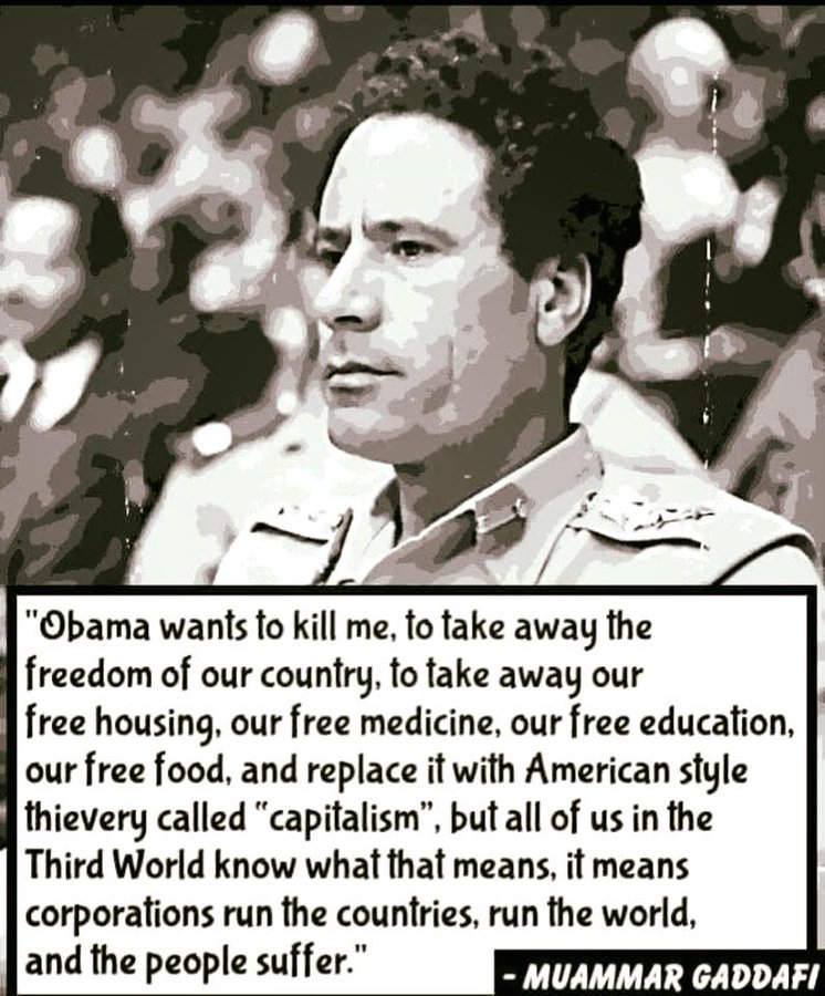 Gaddafi and Obama were best Friends. But since Obama was now on the West side making the matters worse as the president of USA, the west broke their friendship. This is what Gaddafi said about Obama his Friend wanting him Dead.