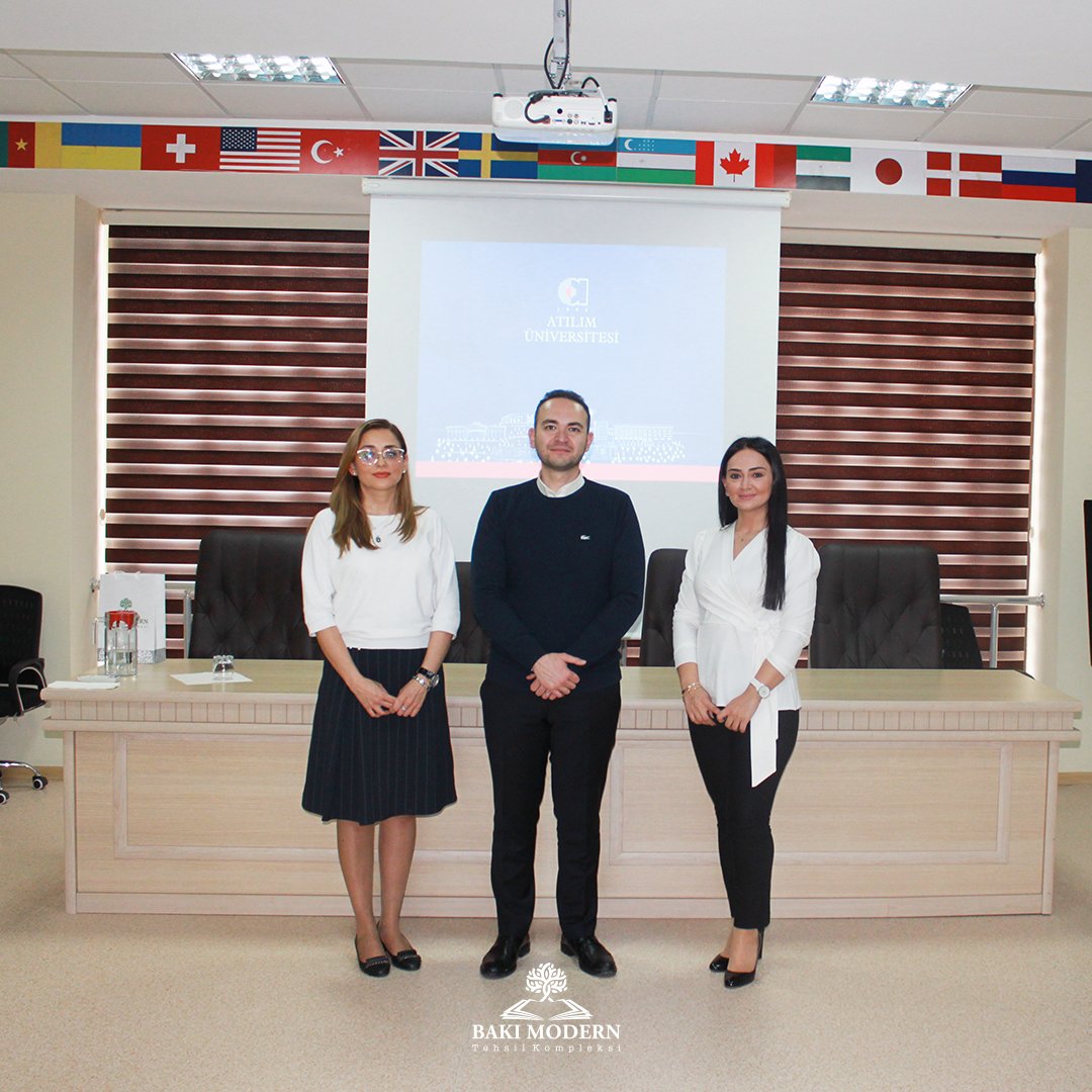 Qloballaşma şəraitində xaricdə təhsil məsələsi aktual olaraq qalır. Xarici təhsil müəssisələri ilə əməkdaşlığın inkişaf etdirilməsi məqsədilə Bakı Modern Təhsil Kompleksi Türkiyənin Atılım və Özyeğin universitetlərinin nümayəndələri ilə görüş təşkil edib.
#bmtk  #təhsil