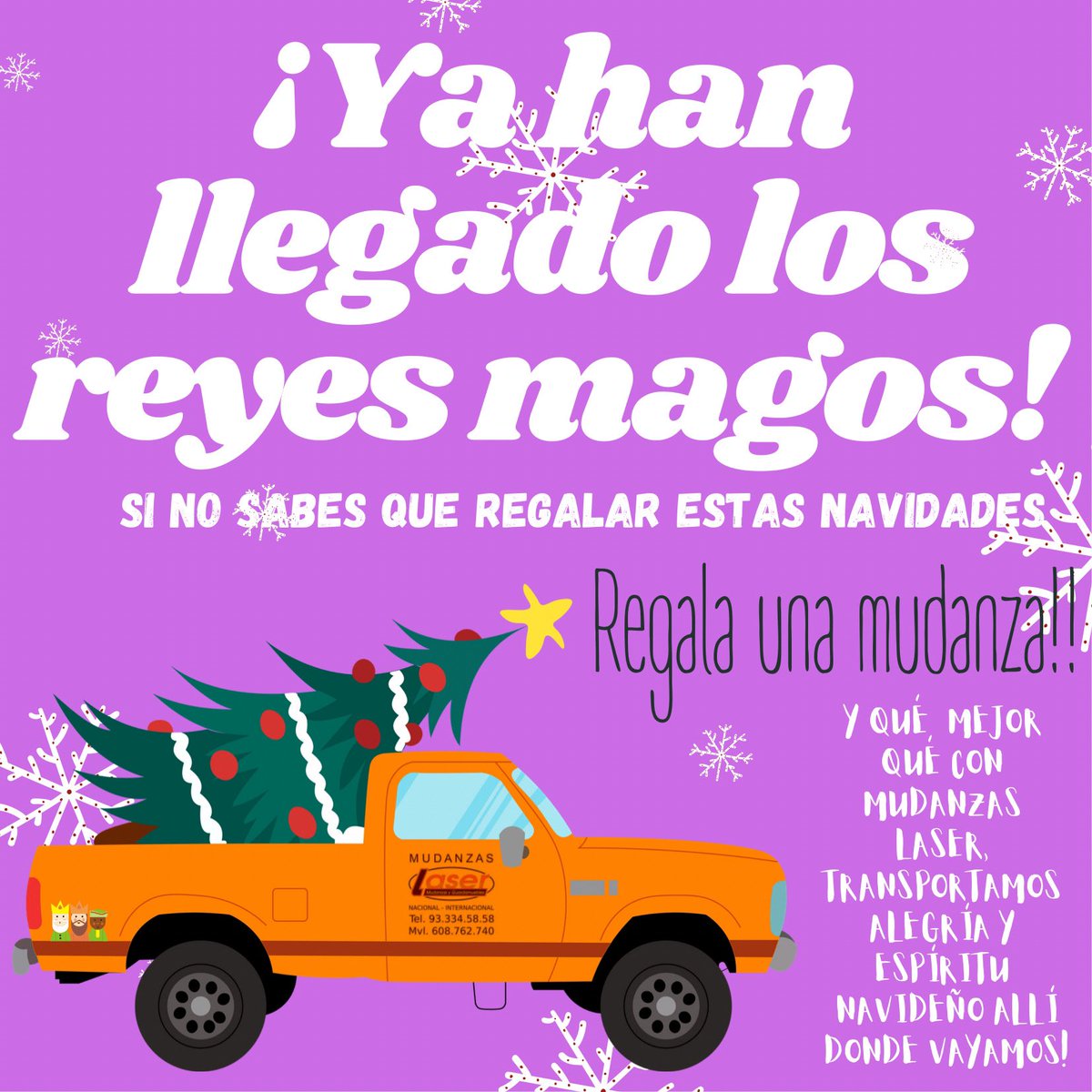 mudanzaslaser's tweet photo. 🤴🏼🤴🏻🤴🏿

FELICES REYES MAGOS!!! 

ESTE AÑO REGALA INDEPENDENCIA, FELICIDAD, NUEVOS RECUERDOS, NUEVAS OPORTUNIDADES, EXPERIENCIAS MARAVILLOSAS, ILUSIÓN Y UNA MUDANZA!!! 

#mudanzasláser #empresademudanzas #reyes2022 https://t.co/YSX3JHjgJP