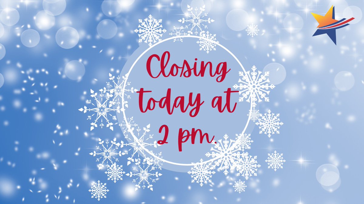 OneVisionFCU's tweet photo. Due to inclement weather in the forecast, we will be closing today at 2 pm. 

You can access your account 24/7 through our online banking, mobile app, or at our fee-free ATMs.

Thank you and stay safe out there!

Click here for a list of fee-free ATMs  >> https://t.co/imRjWvQIWH https://t.co/lUM0FtJ0KG