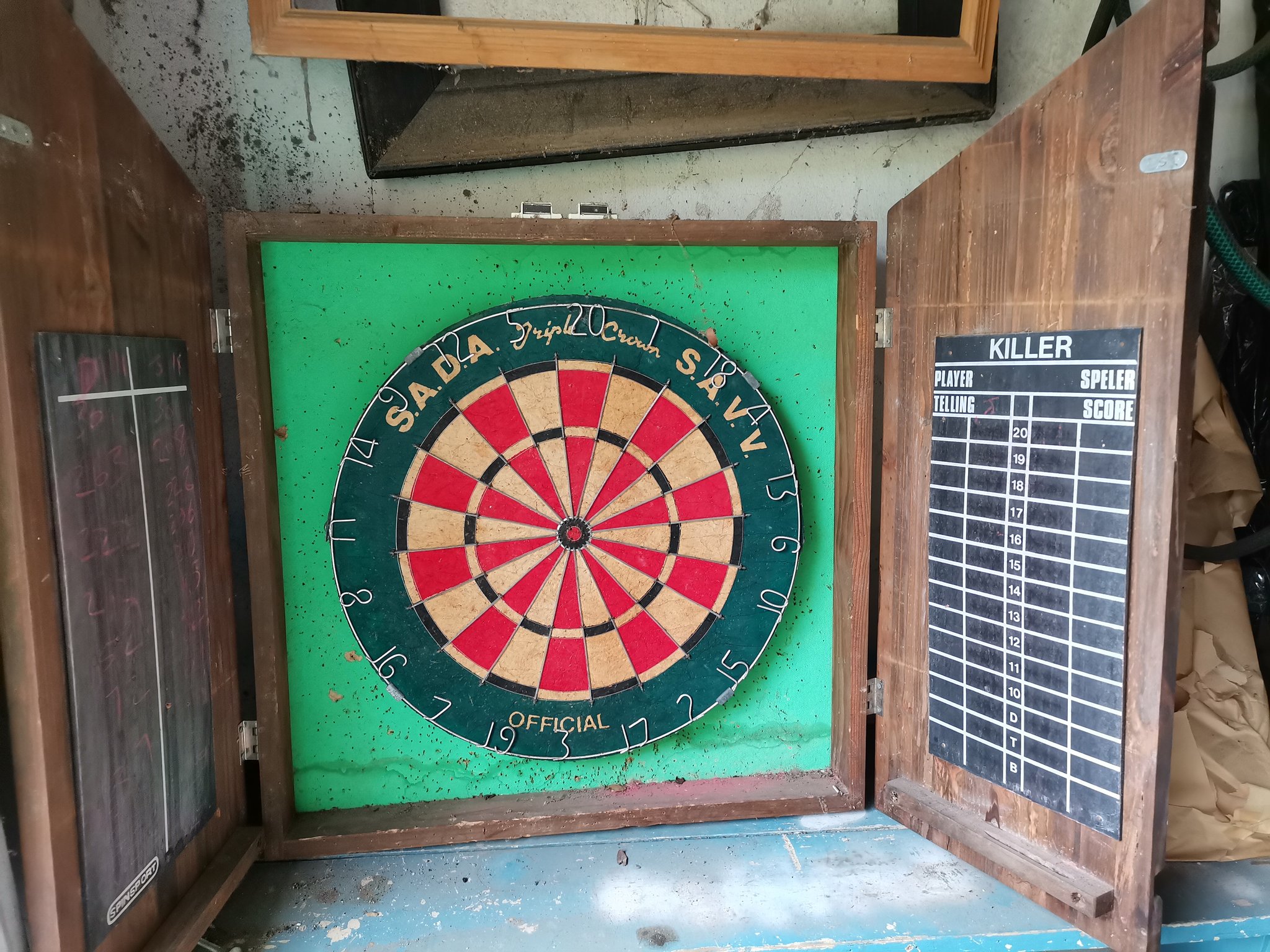 Andy Daniel Sports Comms Clearing Out The Garage And Found This Absolute Beauty That Belonged To My Mother In Law Need To Build That Man Cave Asap Darts Ton80 Vintage