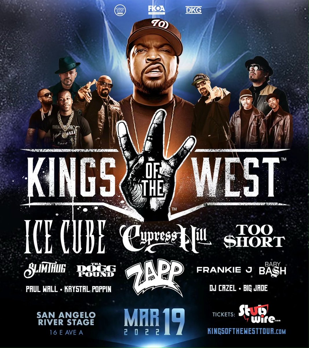 icecube's tweet photo. San Angelo, TX
March 19th, 2022
Tickets on sale at https://t.co/VeHXCWt1Ab Pull up! https://t.co/1sukBRox25