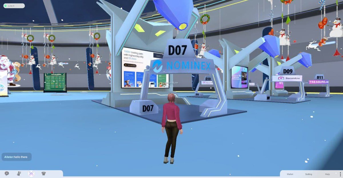 Nomiswap's tweet photo. This space contains booths of Nominex (D07) and Nomiswap (C07)

1. Exhibition booth
2. MVB exhibition booth
3. Boosting machine
⚡️ On the 7th this event starts, vote for Nominex! ⚡️

4. Prediction screen
5. Live stream screen
6. Ad spot
7. Xmas box

More:
https://t.co/W3cE6mhM2p https://t.co/E7ENsZAWez