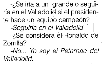 pcfutbol's tweet image. 🗣️ Hay futbolistas grandes, y luego está 🇭🇷 Alen Peternac, delantero del @realvalladolid cuando contestaba a la prensa preguntado por el interés de otros equipos. 🗞️

📸 @marca ✅