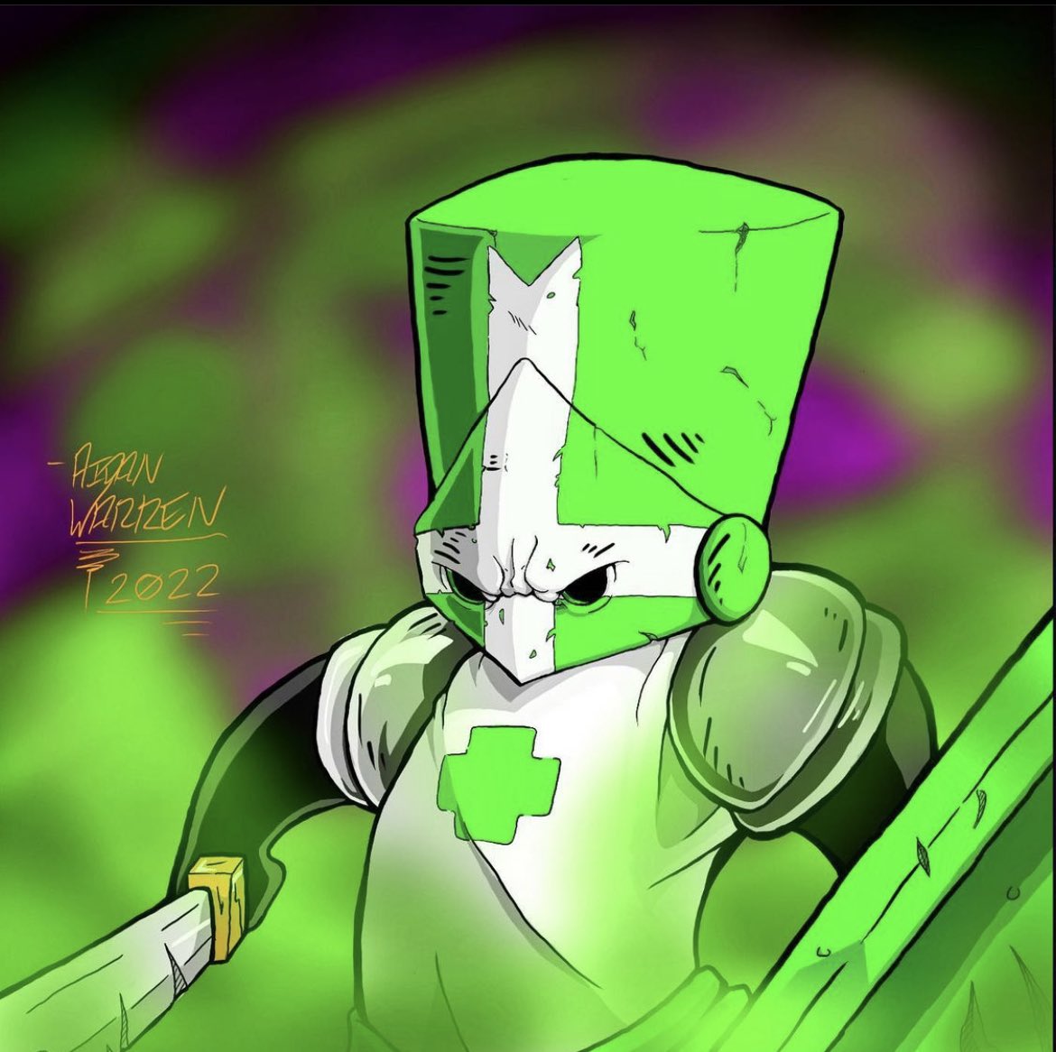 Castle crashers, Green knight, Character design