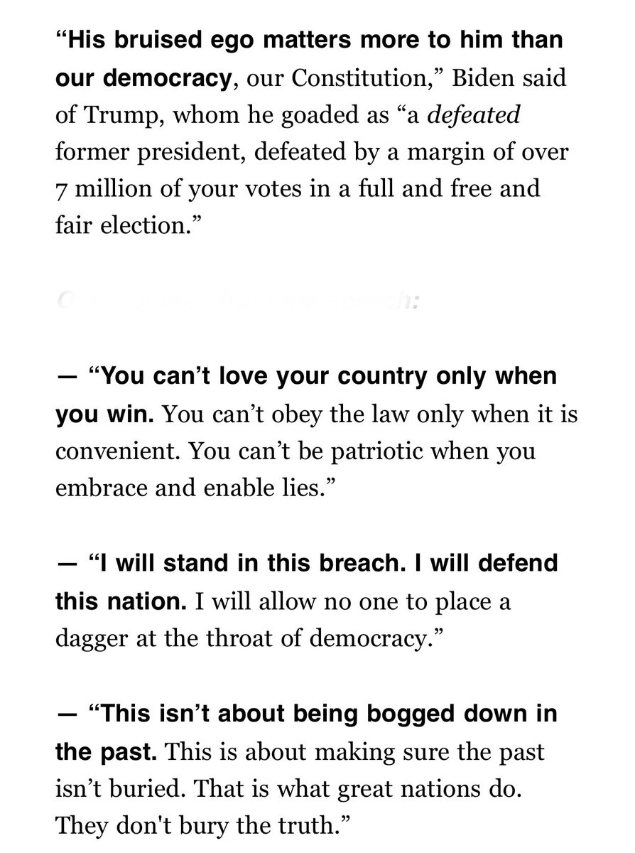 Some choice quotes from Biden’s speech today via ⁦<a href="/politico/">POLITICO</a>⁩: