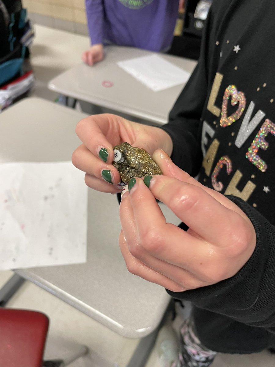ldevriesbgcs's tweet photo. Mineral lab! Identifying the minerals using color, texture, hardness, streak, and buoyancy. 
#KIDSFirst 
#BobcatProud
@KaraffaAlyssa https://t.co/qj5R6DMstD