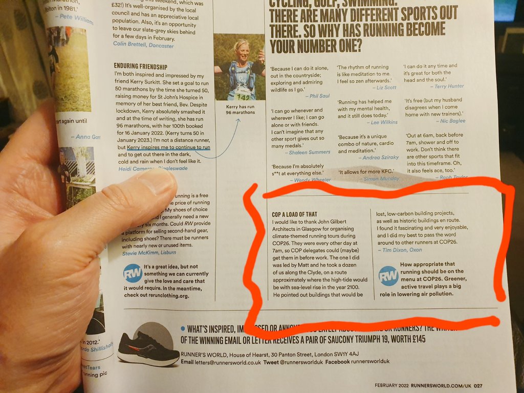 55n's tweet photo. Our #COPruns initiative was mentioned in this months @runnersworlduk letters! https://t.co/HAEsrAvKhW