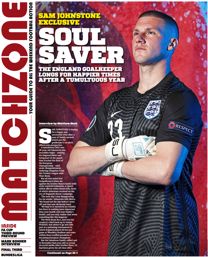 metrosportHQ's tweet photo. #Matchzone returns for 2022 on Friday, featuring an exclusive interview with England international Sam Johnstone and all the build-up to the #FACup third round. Grab one! https://t.co/8E6CTmpemk