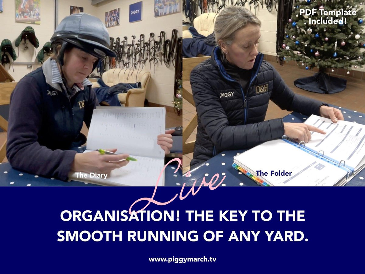 Organisation! The key to the smooth running of any yard. No time better than the New Year to get your systems in order. Find out about our systems with ‘The Diary’ and ‘The Folder’ to keep the wheels rolling at Maidwell.📑📆✅

🌟➡️ piggymarch.tv ⬅️🌟

#TrainWithPiggy