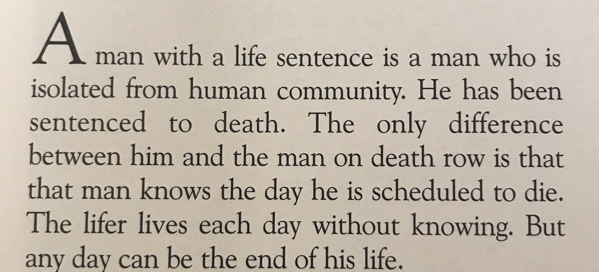 DavidLeegarlock's tweet photo. This is from Robert Hagood a Lifer in PA. Excerpt from the book “Doing Life” by #HowardZehr https://t.co/yyYspD21mf