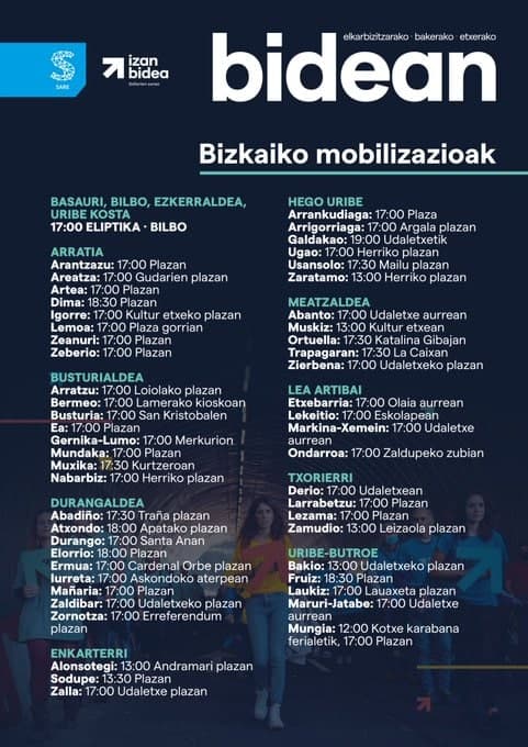 sare_herritarra's tweet photo. 🔴URTARRILAK 8

↗️ elkarbizitzarako · bakerako · etxerako #BIDEAN

🗣️DEIALDIAK:

>ARABA IKUSI HEMEN: https://t.co/SxogB2SZ8g

>BIZKAIA IKUSI HEMEN: https://t.co/KSnnkfFvGC

>GIPUZKOA IKUSI HEMEN: https://t.co/n4jpCG0y8k

> NAFARROA IKUSI HEMEN: https://t.co/XSq6oaOZuL https://t.co/tQJOokSnLn