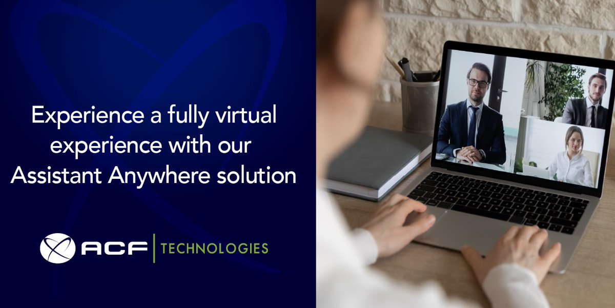 ACF_Tech's tweet photo. Wondering how you can create a powerful customer experience without seeing them in person? Our Assistant Anywhere solution can help! Connect with your customers through a secure, real-time video call, anywhere, anytime. Try it out: https://t.co/VJpByPG9w4
#AssistantAnywhere https://t.co/5YuLfETL08