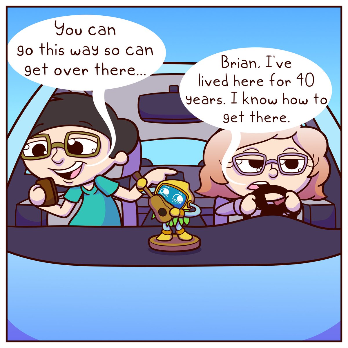 LittleMeComix's tweet photo. Which passenger are you🤔🚗 My mom loves the second panel so much I gave her a print for Christmas😄 Repost 2021⭐️
#adultlife #carrides #comics #comicstrip #drivingmode #familyfunnies #humor #littleanimatedme #originalcomic #webcomicsofinstagram https://t.co/qY7prWIDIM