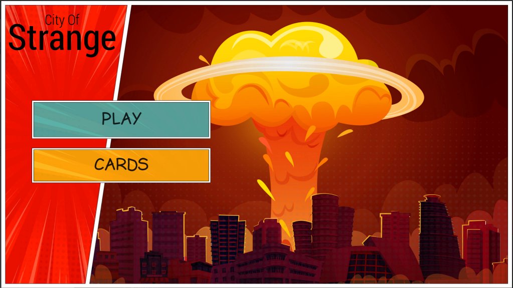 Today in #cityofstrange we have been working on the main menu. It's a huge improvement over the previous one, in our opinion.

Tell us what you think.

#indiedev #IndieGameDev #game #cardgames
