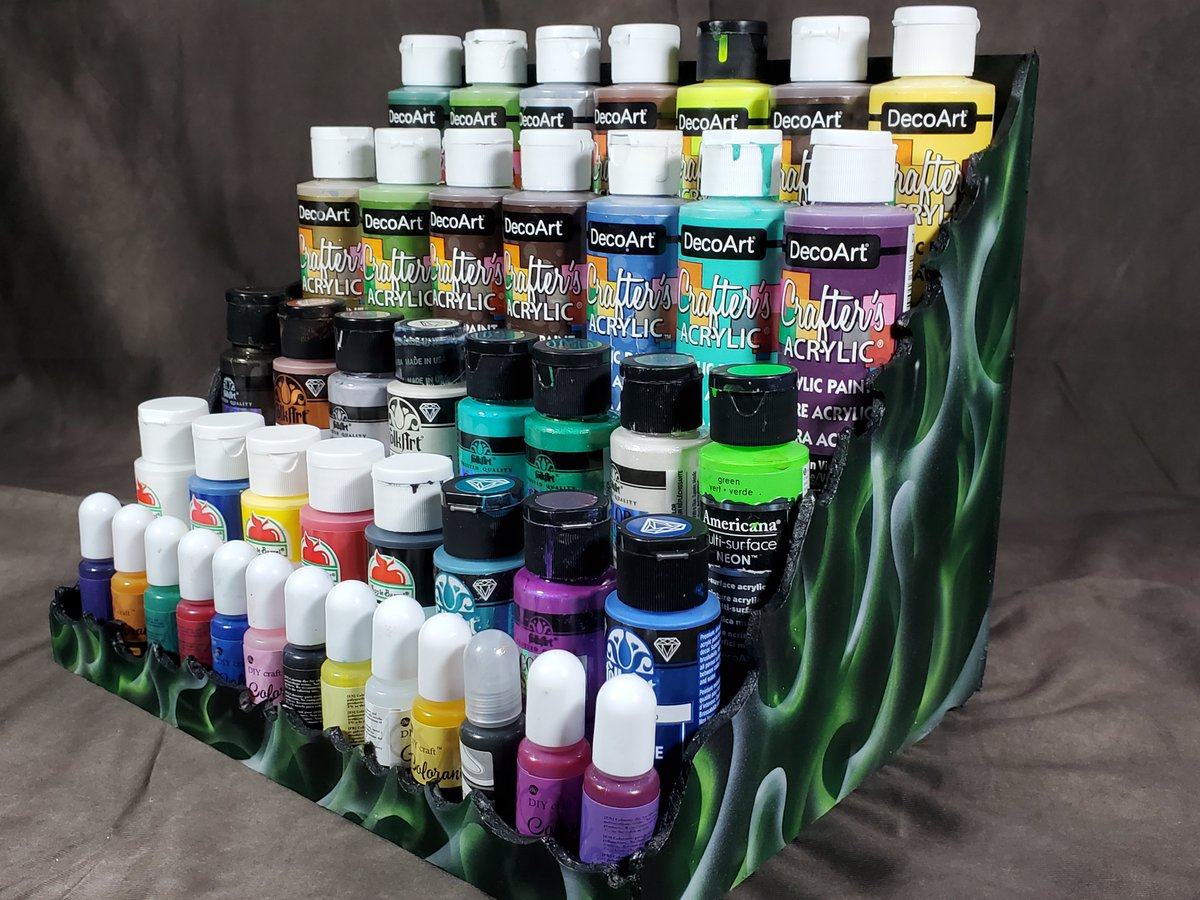 Journey2thewild's tweet photo. So I made a rack for my paints...talk about heavy metal🤘🎸https://t.co/M3qiKD9xcL https://t.co/LU1euGQCku