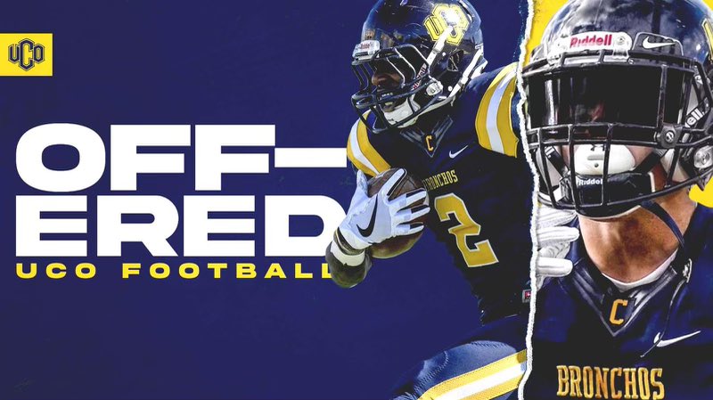 Extremely excited that God has blessed me with another opportunity to pursue my dream of playing college football. Thank you <a href="/JoshLamberson/">Coach Lambo</a> for the offer to play at <a href="/ucobronchofb/">UCO Football</a>!
