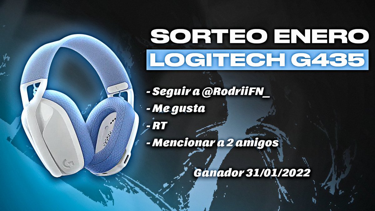 RodriiFN_'s tweet photo. 💎 #SORTEO LOGITECH G435 💎

- Seguir a @RodriiFN_ 👈🏻
- Me Gusta ❤️
- RT 🔁
- Mencionar a 2 amigos (uno que SÍ me siga y otro que NO me siga aún) 👥 

~ Ganador 31/01/2022 ~ 🤍✨ https://t.co/HhjYDXTYFh