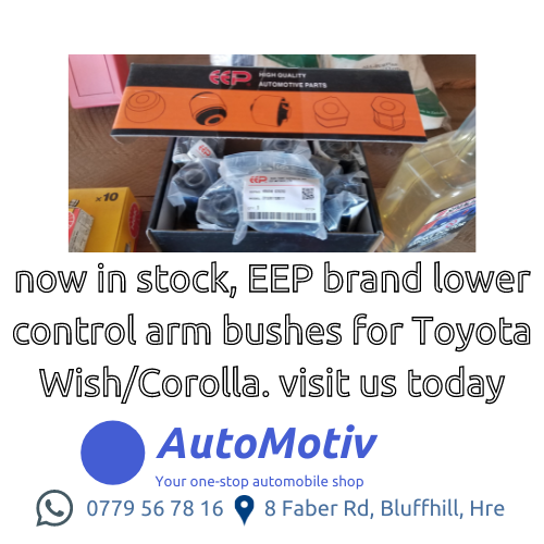 AutoMotiv11's tweet photo. Compliments of the new year. 

We bring you this special on our EEP brand suspension bushes:

Was $10 each, now $9. For January only #8FaberRdBluffhill #AutoMotiv https://t.co/pPf5o3aswP