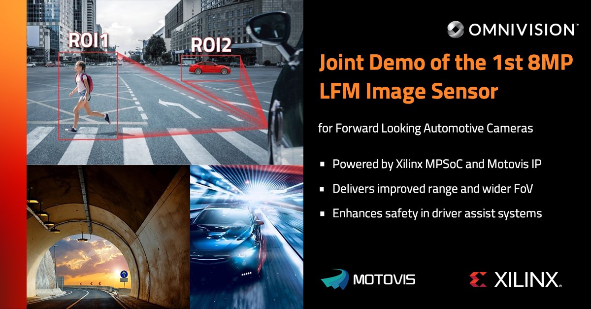 Together with Motovis and @XilinxInc, we're giving automotive forward-looking camera systems an upgrade at #CES2022 !🚘The proof of concept demonstration uses our OX08B40 and shows increased range & wider field of view. Read more #InfiniteIngenuity here: ovt.com/press-releases…