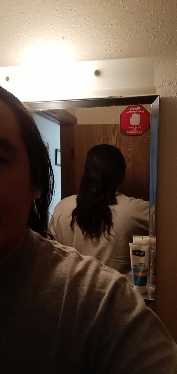 DaRealism's tweet photo. My last haircut in Oct. 2019 til now, my hairs been growing 2 years and 3 months since. But as a Native kid with long hair I knew my hair would grow again one day! An extention of our identity and who we are and we're still here #Native #RepresentYourself https://t.co/QPckj7cffz