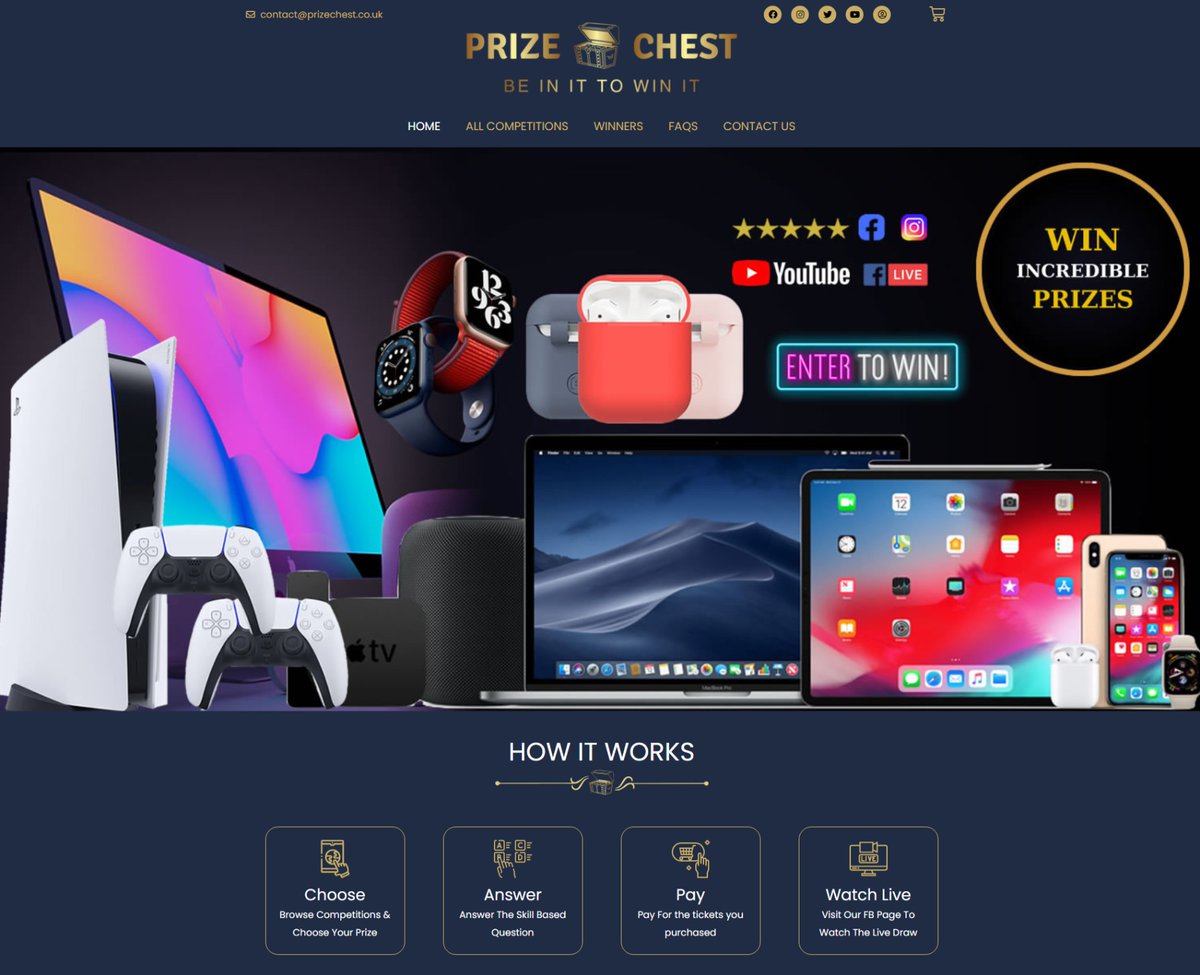 PrizeChest's tweet image. Few days now and we will be back up and running with our brand new site with great prizes to be raffled off, who coming over???? Share our post for a chance to win £10 site credit #win #raffle #competition #share #prizes