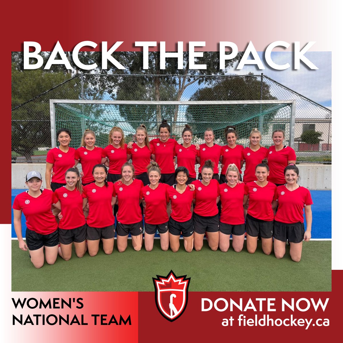 FieldHockeyCan's tweet photo. BACK THE PACK!

Our Women's National Team is currently ranked 13th in the World and have their sights firmly focused on getting into the world's top 10. To garner a berth to the 2022 World Cup, the team must place within the top three at the Pan American Cup to qualify. https://t.co/FPexJUNpbI