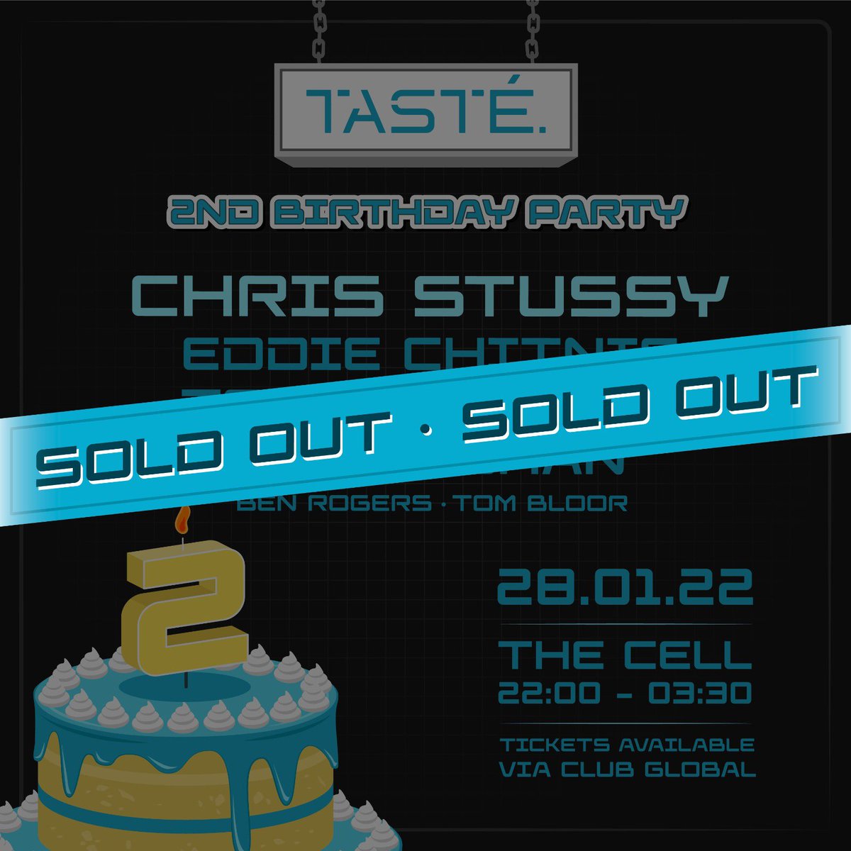 2nd Birthday Party - SOLD OUT ❌
<a href="/djchrisstussy/">Chris Stussy</a>