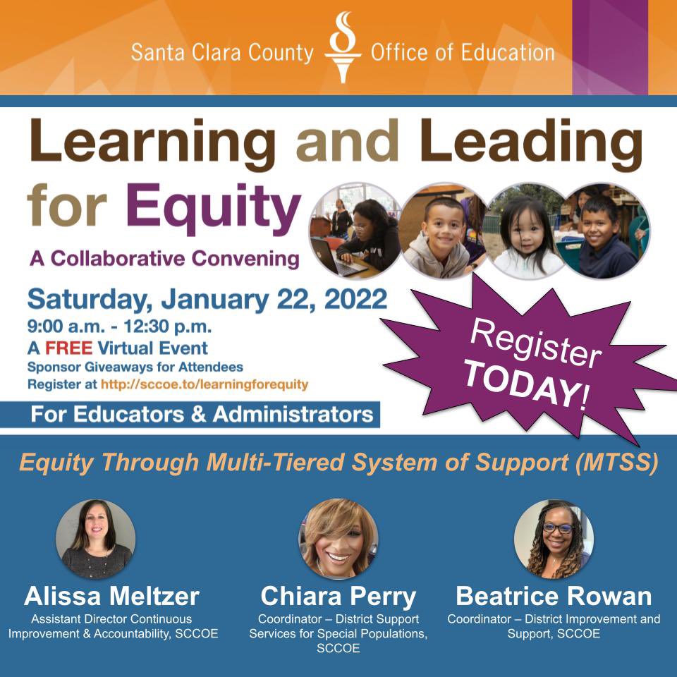 Join us to learn about the equitable benefits that thrive in a Multi-Tiered System of Supports. #MTSS Check out full sched bit.ly/ll4esched #WeAreSCCOE #K12 #Education #Equityneat