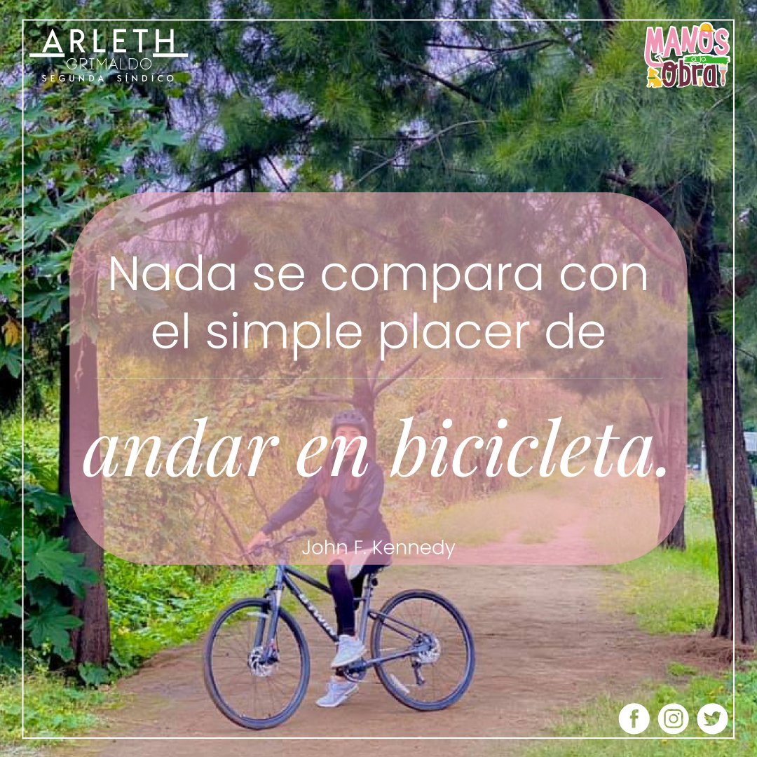Recuerden que tenemos una cita el día de hoy en nuestros #DomingosFamiliares, ven y disfruta de actividades físicas y recreativas. 🚴
#DomingosFamiliares #ArlethGrimaldo #SegundaSíndico