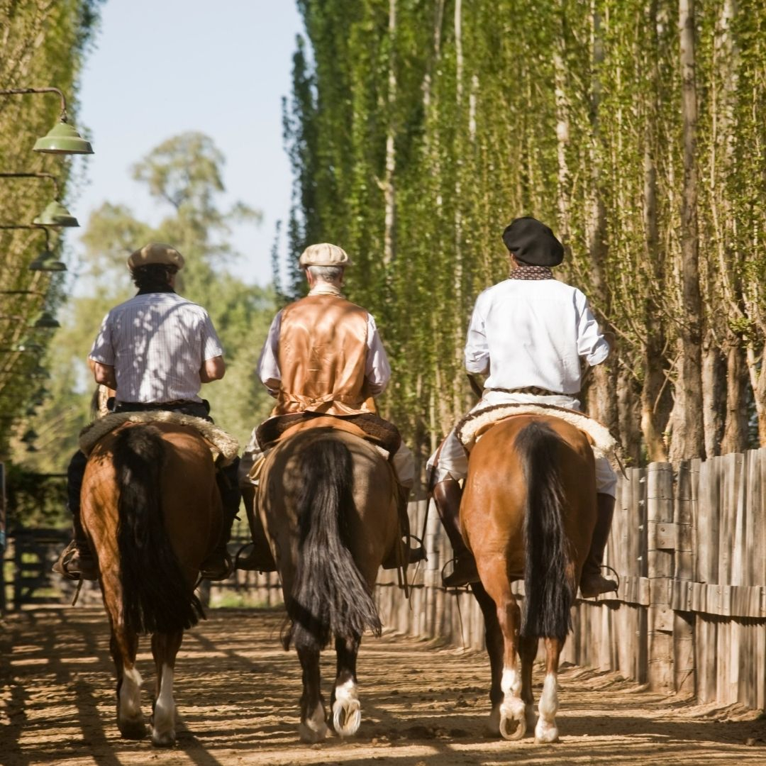 elsewhereio's tweet photo. Riding into 2022 in style... 

Humble shout-out to our honeymooners, on-the-ground right now in Argentina's northern wine region, sippin' Malbecs and barbecuing at the estancia with these stylin' gauchos. 

Way to ring in the New Year you two 🤠 https://t.co/MF5V44EoVy