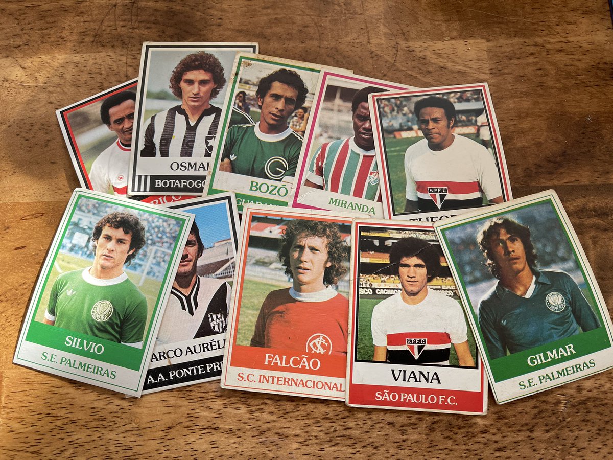 biggsdaddycool's tweet image. Got a handful of these my uncle gave me as a kid. 

1978 Ping Pong Fútebol cards

The Sôcrates is the biggest star I have. 

Poor condition, I didn’t treat soccer &amp;amp; non-sports like real cards in the early 1980’s.😭

Think I have more somewhere.

#CollectableADay
#BackyardDiamond
