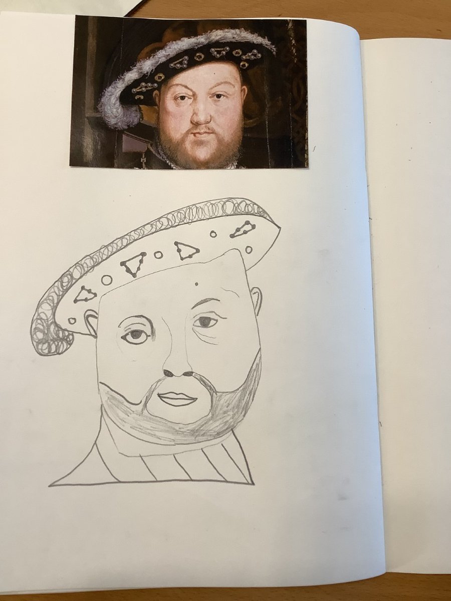 In Art, Foxes completed a self-portrait of Henry VIII. They worked really hard when adding the detail and tone. <a href="/HMC_School/">High Meadow Community School</a> <a href="/kapowprimary/">Kapow Primary</a> #WeAreCreative