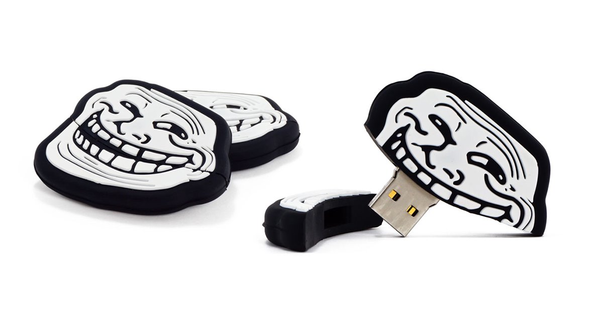 Custom Troll Face Meme Flash Drive