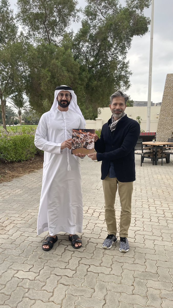neelstagram's tweet photo. It gives me tremendous pleasure to gift a signed copy of my father’s, The UAE 50 Years in Pictures book to Mustafa Al Hashimi, CEO of Wasl Hospitality. https://t.co/Ia9UirZTMp