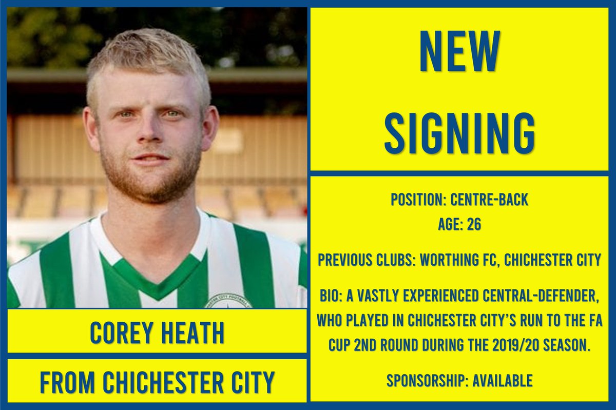 MONEYFIELDSFC's tweet photo. Welcome to Dover Road, @CoreyHeath4!!!

The 26-year-old centre-back joins Moneys on Dual-Registration from @ChiCityFC 

💛💙

#UpTheMoneys https://t.co/6rYOmveUmp