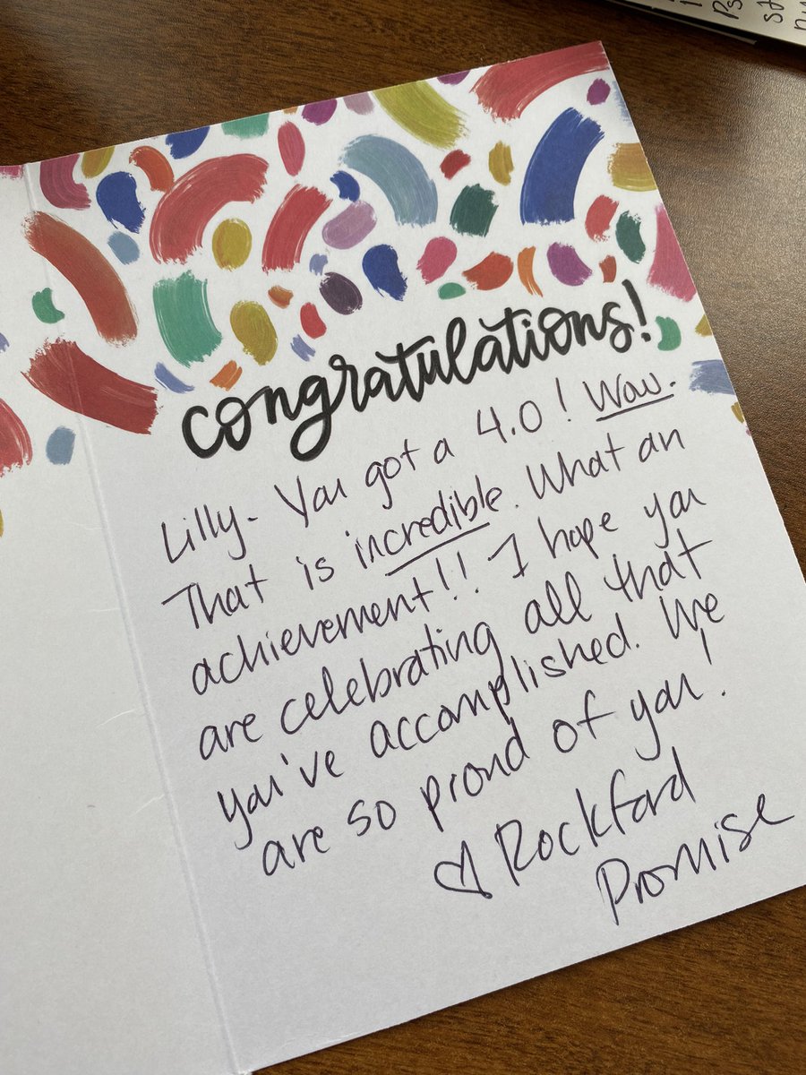 RKFDPROMISE's tweet image. One of our favorite times of the year! Sending notes to all our 4.0 GPA stars.