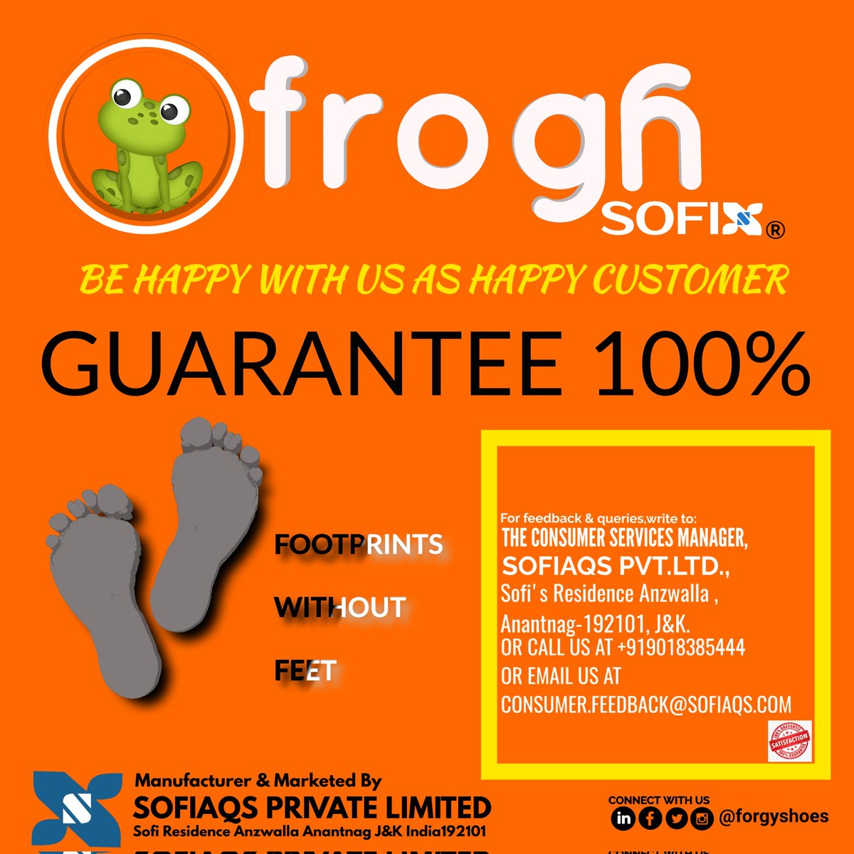 SofiSipl's tweet photo. Guarantee card 100% 
Subsidiary @frogyshoes 
Parent @SofiAQS
#SOFIAQS #Sofiaqs #SOFIAQSCO #SOFIX  #SOFIAQSPVT #SOFIXCO #frogyshoes #frogyshoesindia #SofiPvt #Sofisipl #Sofidiagnostics #Sofidiagnostic 
@SofiAQS @frogyshoes @SofiDiagnostics https://t.co/M4audng95T