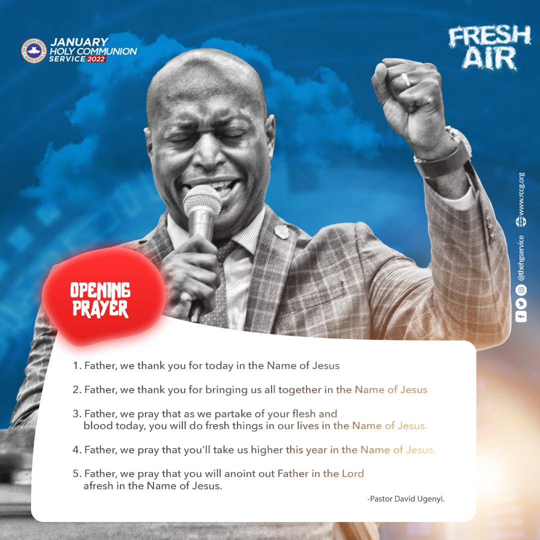dovetv's tweet photo. Points from the Opening Prayer Session by Pastor David Ugenyi.
January 2022 Holy Communion Service.
 
- @PastorEAAdeboye 

#FreshAir
#HolyCommunion
#HolyCommunionService
#JanuaryHGS
#DoveTv
#RCCG
#DoveTelevision
#OHPrimeTv https://t.co/gxiIbAA9W4
