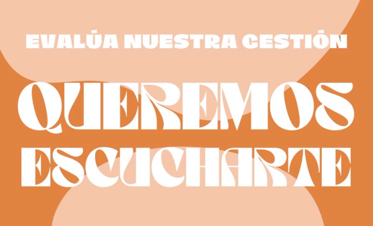 ¿Cuál sería tu apreciación de nuestra gestión hasta el momento? 

Compártenos tu feedback de manera rápida y anónima al link de nuestra bio