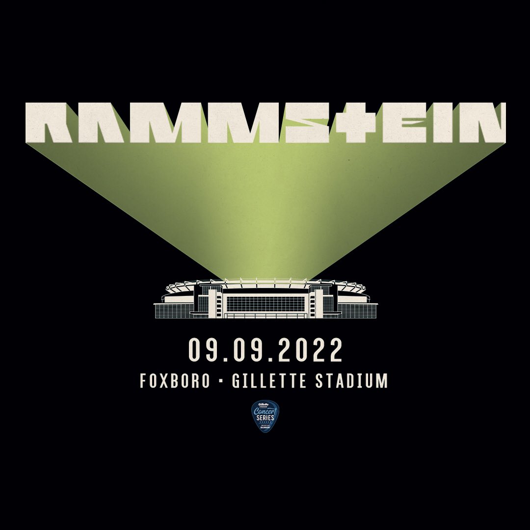GilletteStadium's tweet photo. Be here in style when Rammstein takes the stage on Sept 9! 🔥

RT this &amp; follow us to enter to win two tix + @patsdeutsch gear.

https://t.co/kRwHDP1KWe https://t.co/tIkfNb3Ohb