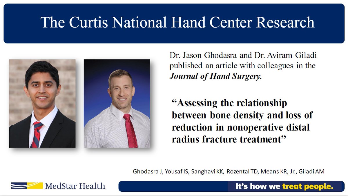 CNHC_research's tweet photo. "Assessing the relationship between bone density and loss of reduction in nonoperative distal radius fracture treatment"
#closedreduction #distalradiusfracture #instability #osteoporosis #suregery #radiographicoutocmes #handtwitter #medtwitter #research
https://t.co/IyMXL3fheZ https://t.co/mFdcVmY9KH