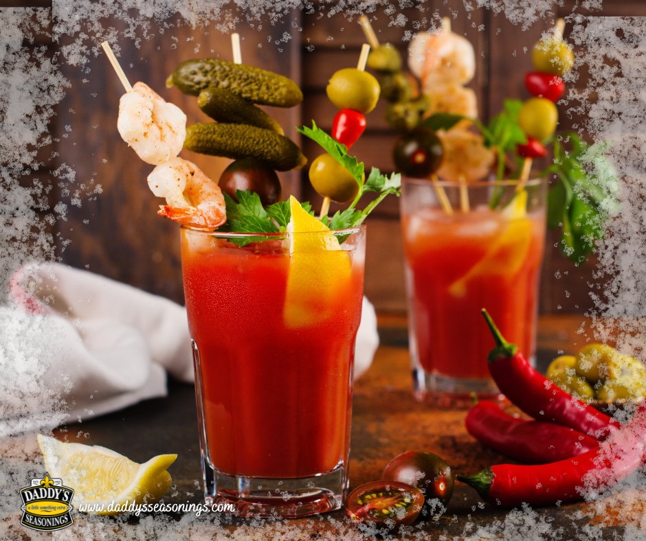 Putting it all together, it's the full Cajun Bloody Mary recipe  🍹  🍅 🦐 🥦 

Check it out at daddysseasonings.com/pages/cajun-bl…, then post a picture let us know how YOU like your Bloody Mary's using hashtag #alittlesomethingextra