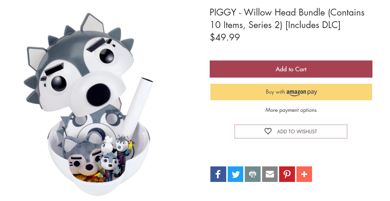 PIGGY - Piggy Head Bundle (Contains 8 Items, Series 1, Includes DLC Items)