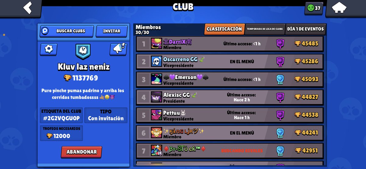 I’m looking for active people in my club, I have like 5 spots if you are interested just send DM we currently are in L1