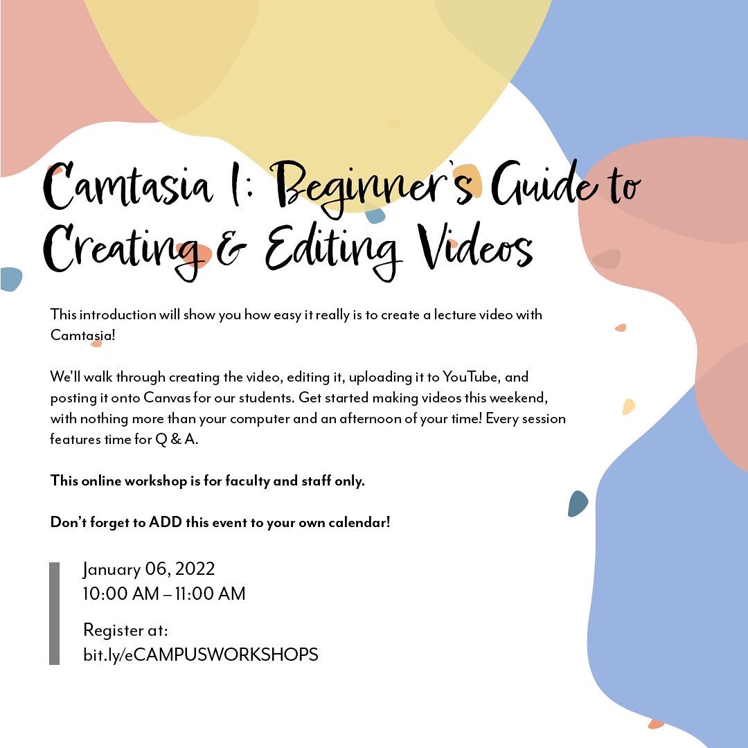 Ecampus Sjsu On Twitter: "Thank You For Attending Today's Workshops! See  You All Tomorrow! #Sjsu #Spartans #Camtasia #Googlehangouts  Https://T.co/9Juybv3Gvn" / Twitter