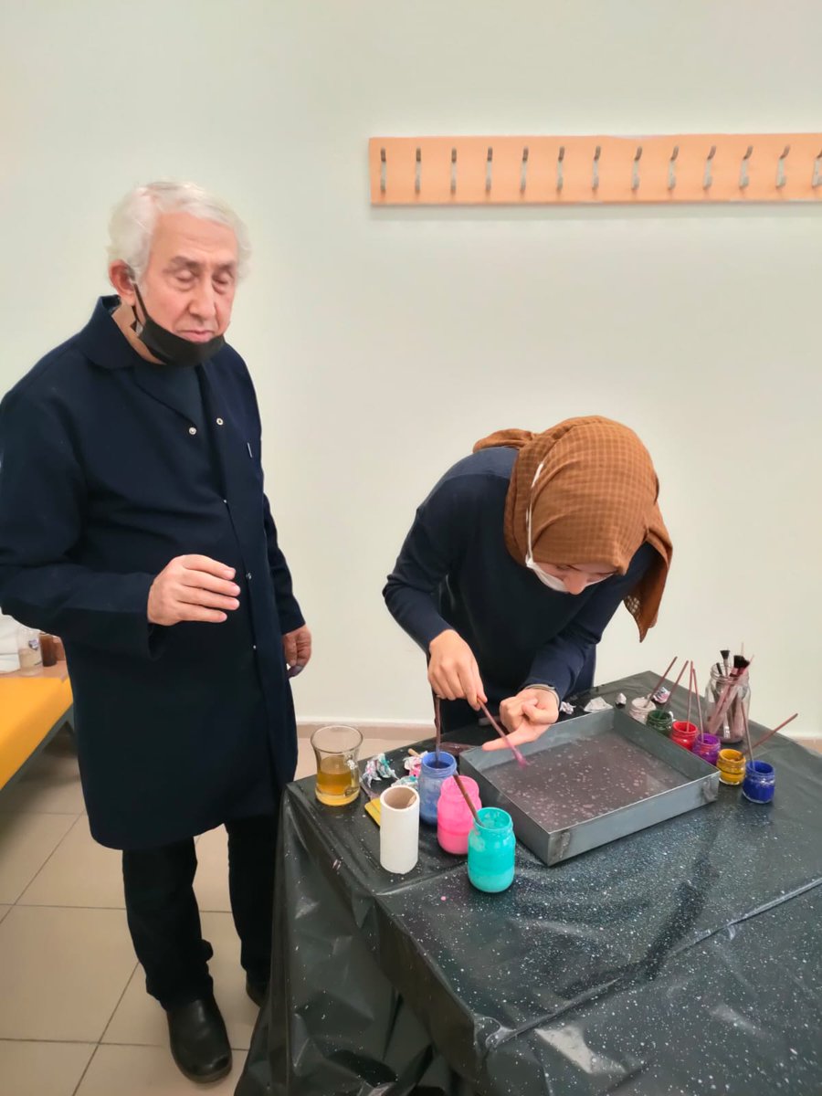 Okulumuzda Ebru çalışmaları
